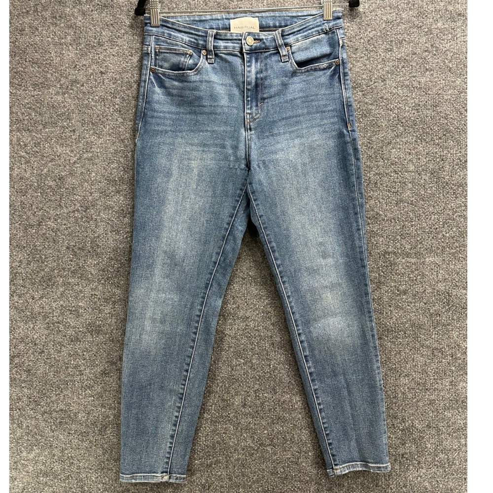 Habitual Hadley High Rise Skinny Jeans Medium Wash Blue Size 8/29 HBM01406T